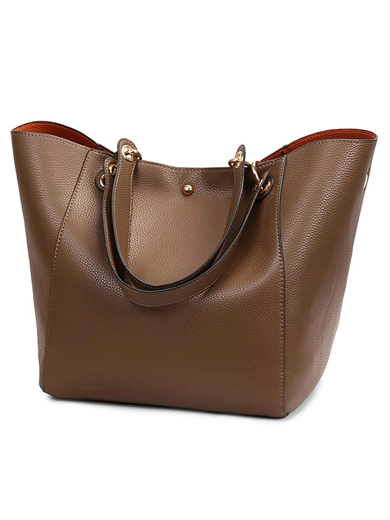 PU Leather Tote Bag For Women Waterproof Shoulder Handbag
