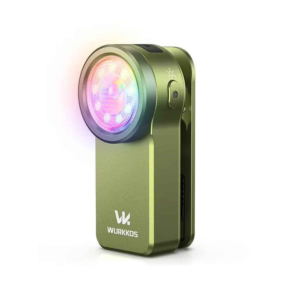 Wurkkos HD03 USB Rechargeable Clip Light, RGB Spotlight Torch