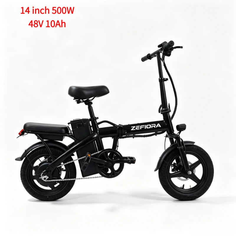 ZEFIORA Z10 Folding Electric Bike With 500W Motor UL2849 Certified