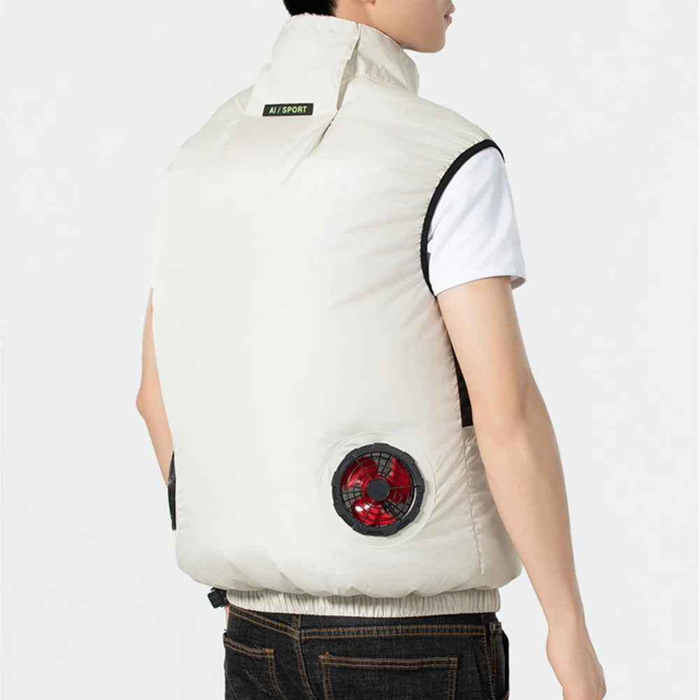 ShineTrip Ice Fan Vest Wearable Cooling Vest For Hot Weather