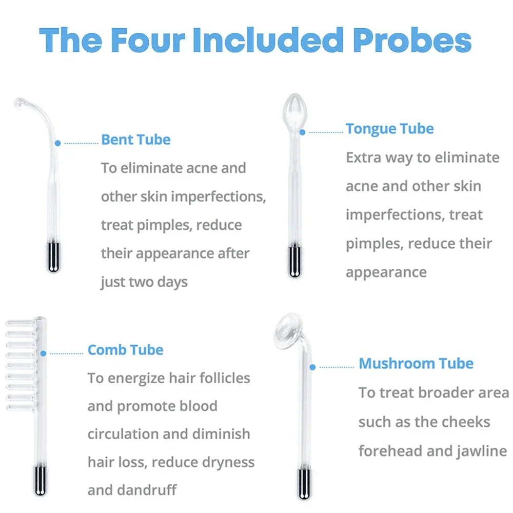 Four In One High Frequency Facial Therapy Device For Acne