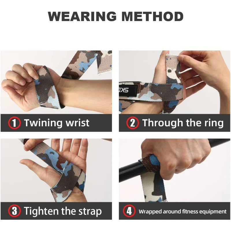 Weightlifting Wrist Straps Adjustable Non Slip Lifting Band