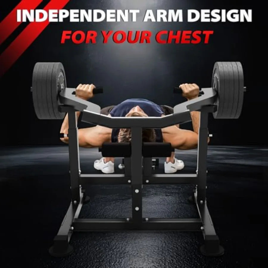 Adjustable Chest Press Bench With Independent Converging Arms