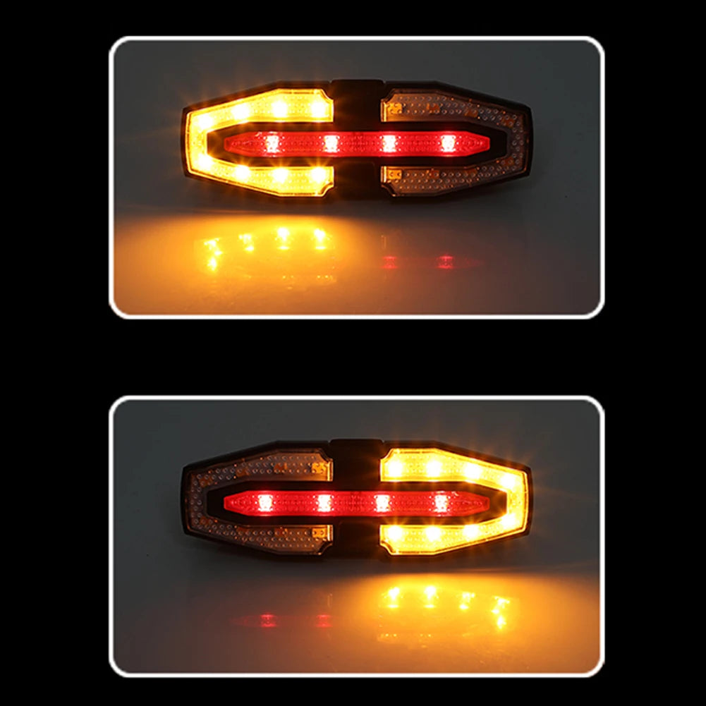 Solar LED Bicycle Taillight With Remote Control Type C Charging IPX5