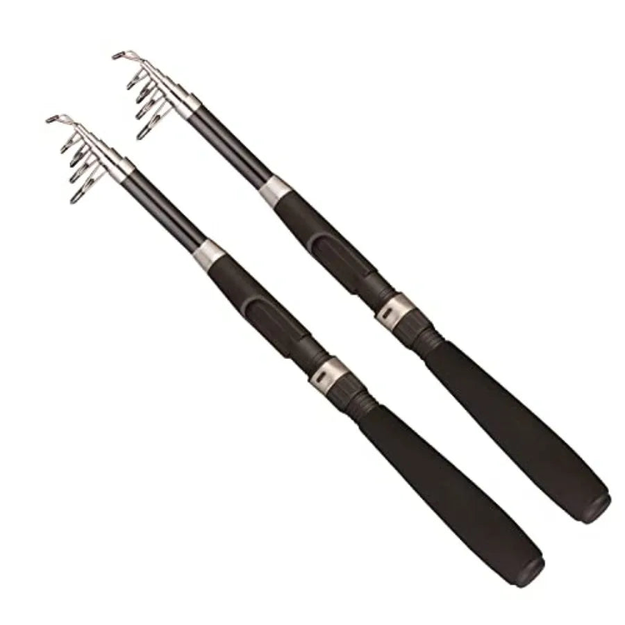 Carbon Fiber Telescopic Fishing Pole Combo With Reels And Lures