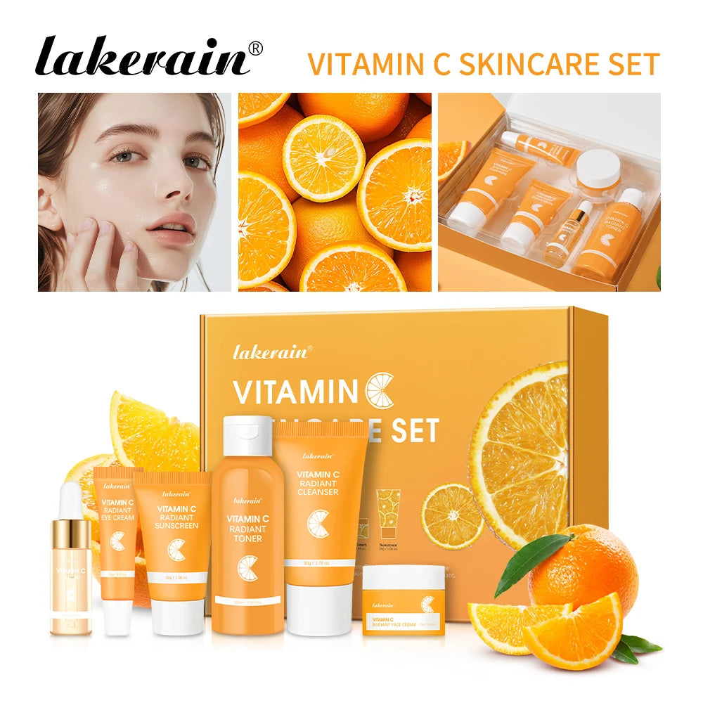 Lakerain Vitamin C Skin Care Set 6 Piece Kit