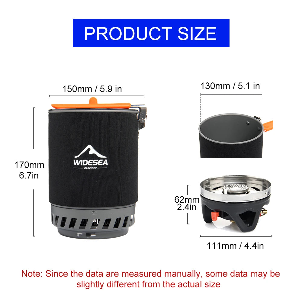 Widesea Camping Cooking System With Heat Exchanger Outdoor Gas Burner Stove