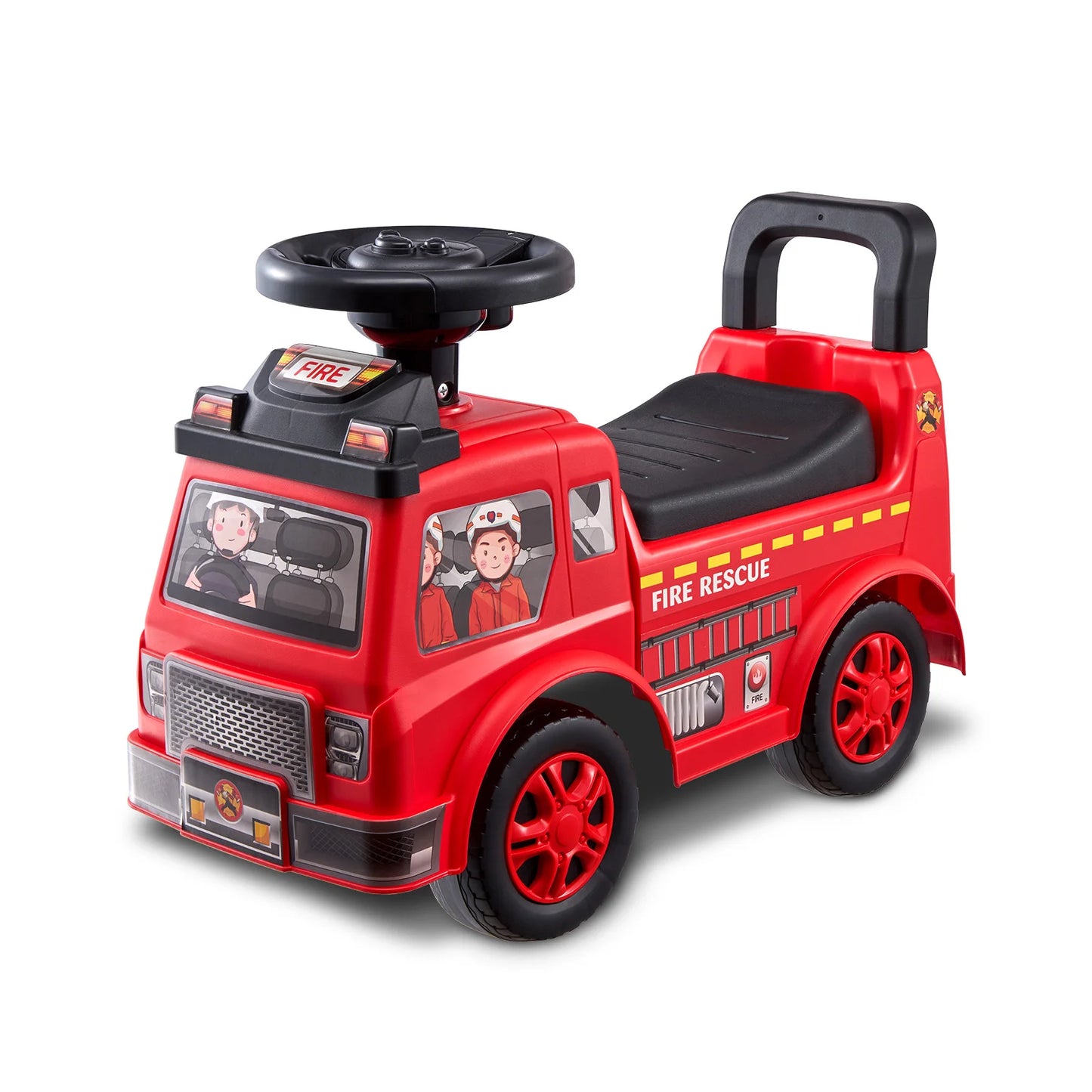 SucceBuy Ride On Push Car For Kids With Music Steering