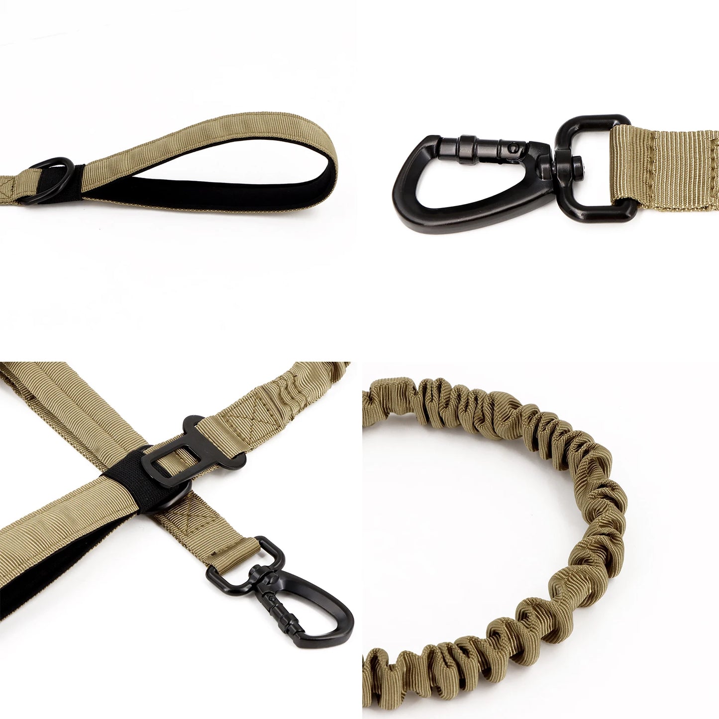 PETRAVEL Military Dog Leash With Quick Release And Dual Handles