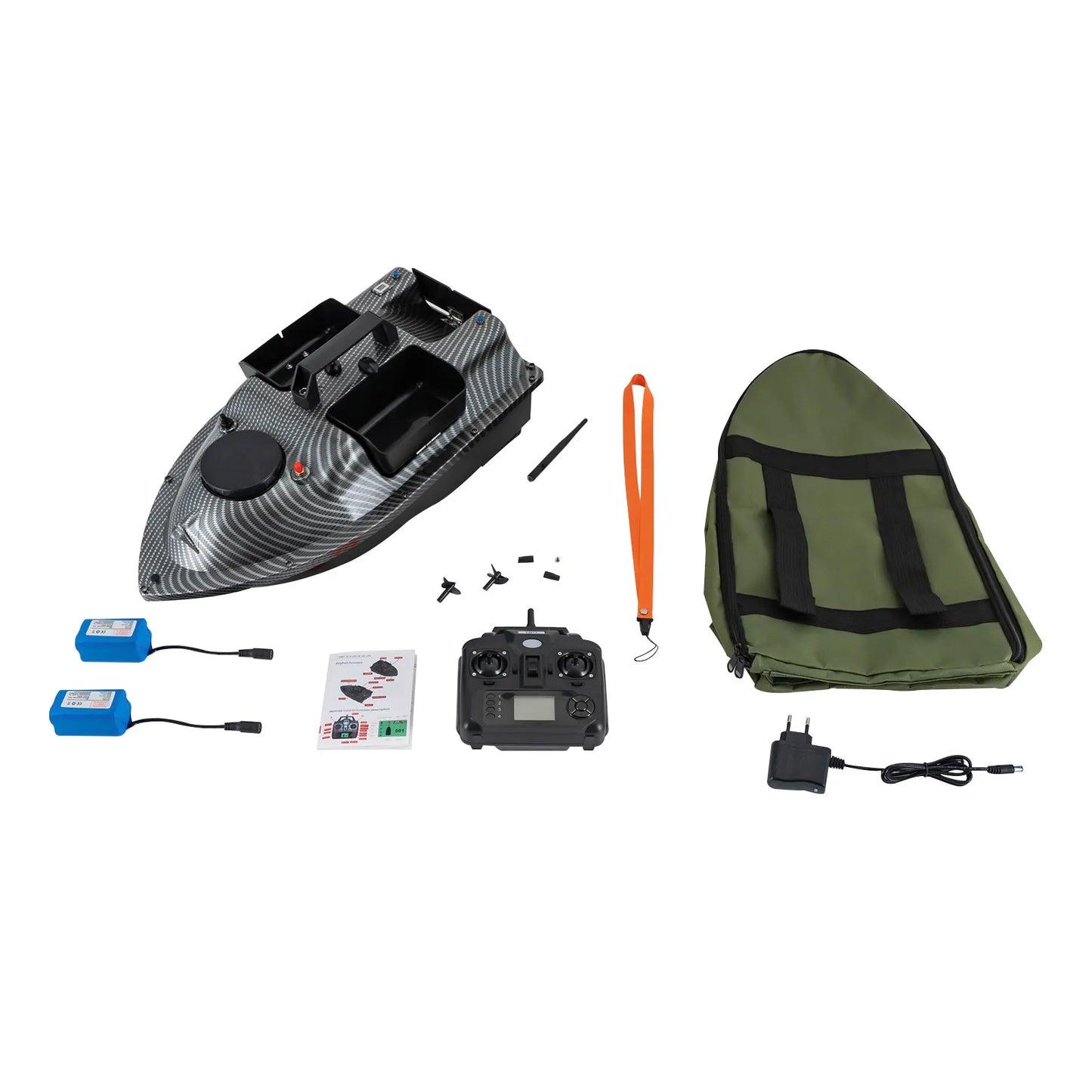 Rechargeable GPS Fishing Bait Boat With Dual Batteries