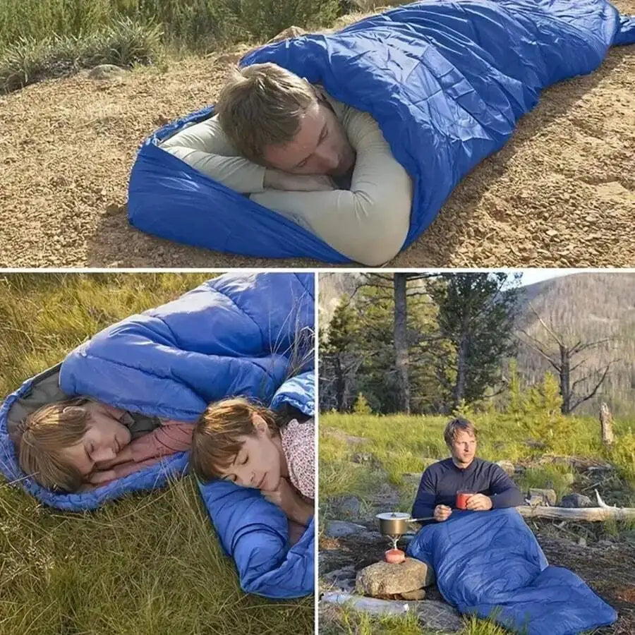 SB300 Lightweight Polyester Sleeping Bag For Adults 5C To 0C Hiking