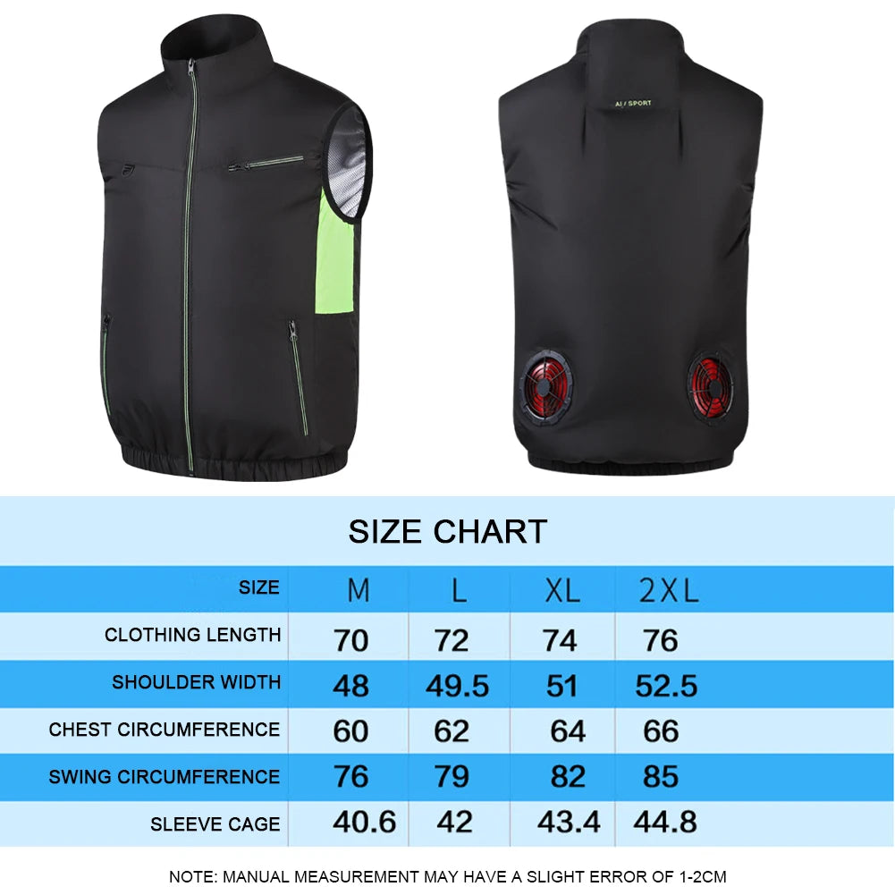 ShineTrip Ice Fan Vest Wearable Cooling Vest For Hot Weather