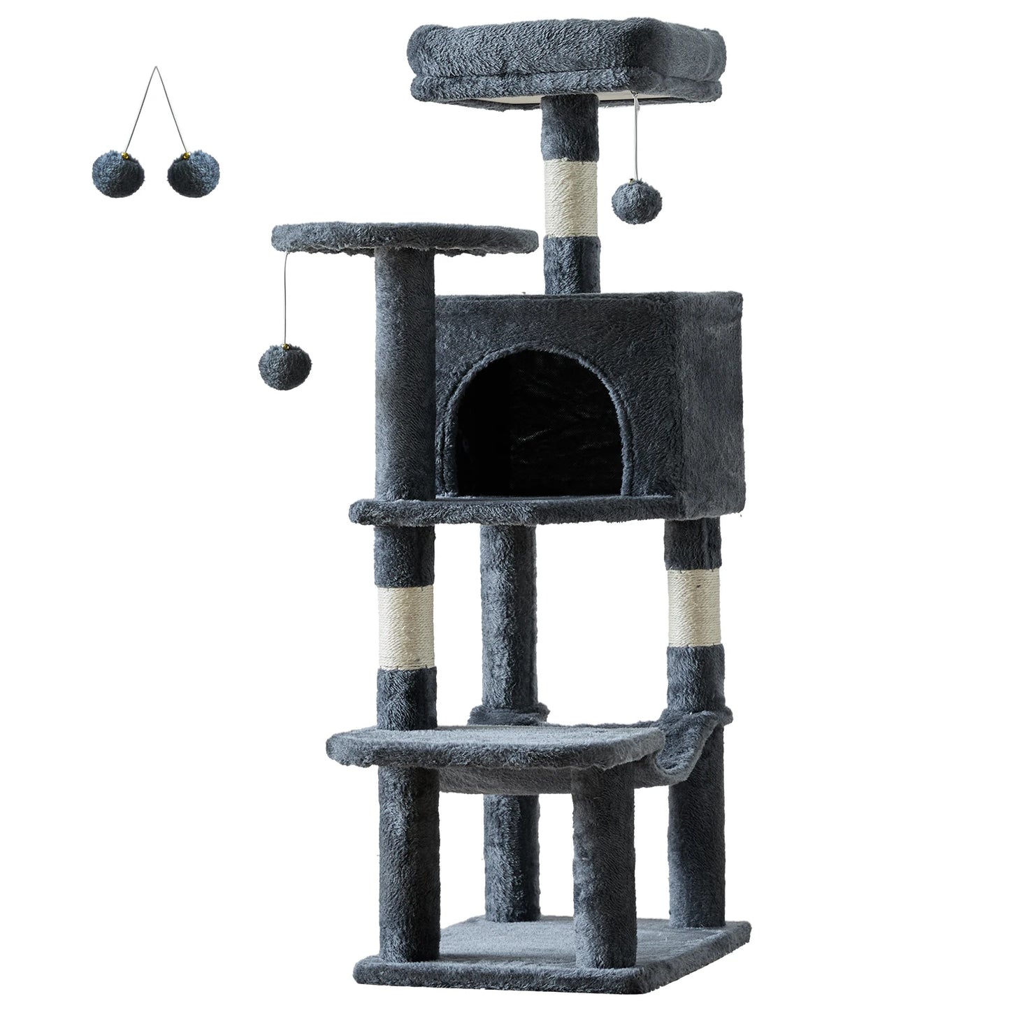 JHK Cat Tree Tower For Indoor Cats With Sisal Posts