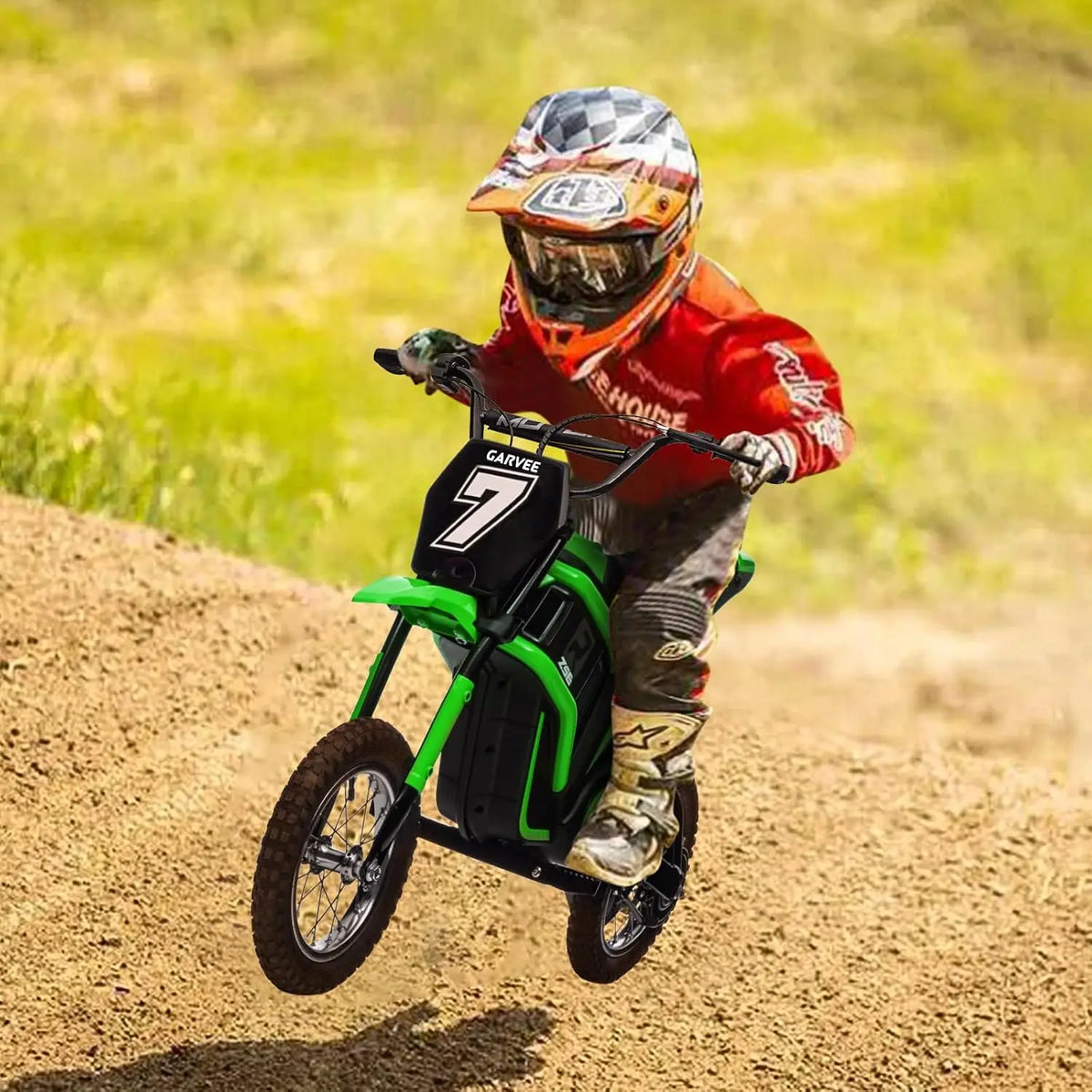 Kids Electric Dirt Bike Ride On Motorcycle With Shock Suspension