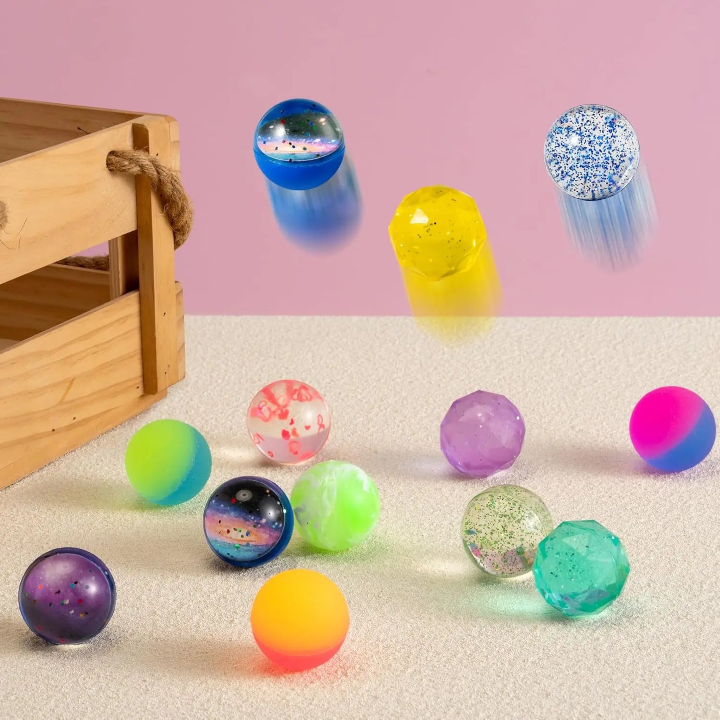 Joyfy Multistyle Bouncy Balls 24 Pieces Assorted Styles