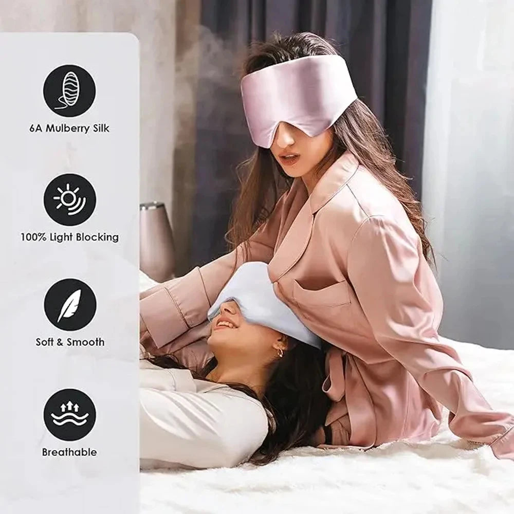 Zoechic 100 Percent Mulberry Silk Sleep Mask With Adjustable Headband