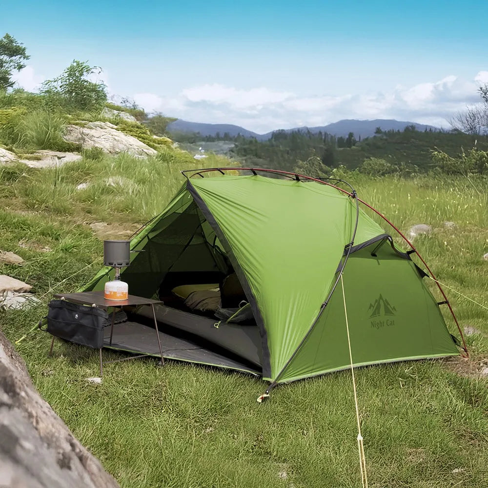 Night Cat Ultralight Two Person Backpacking Tent Waterproof Shelter