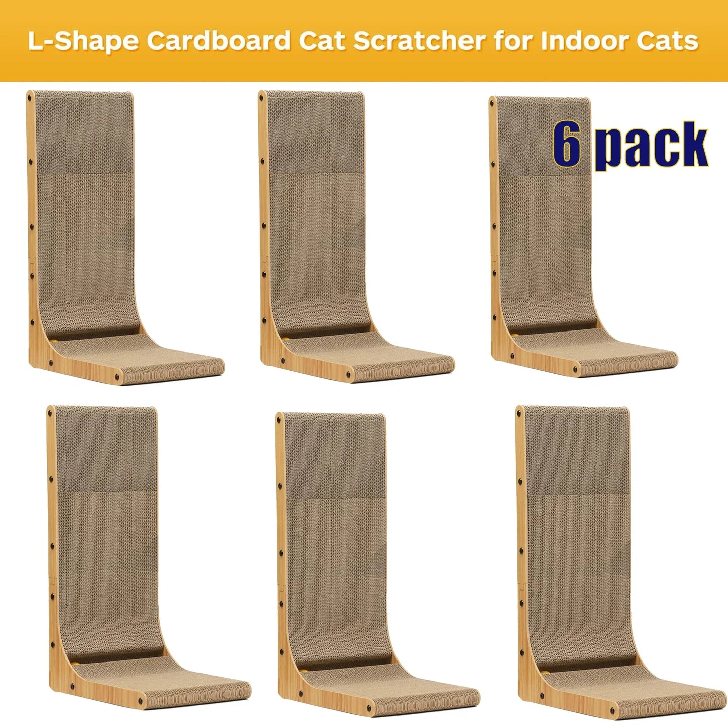 L Shape Cat Scratching Post Cardboard Indoor Durable Furniture Protection