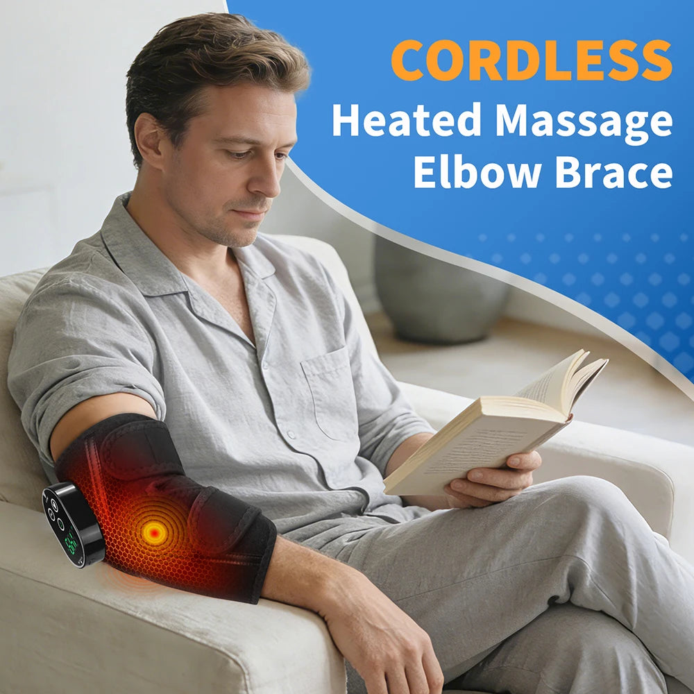 Hailicare Cordless Heated Elbow Massager With Vibration Relief