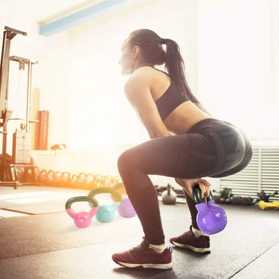 LISM Vinyl Coated Kettlebell For Full Body Workout