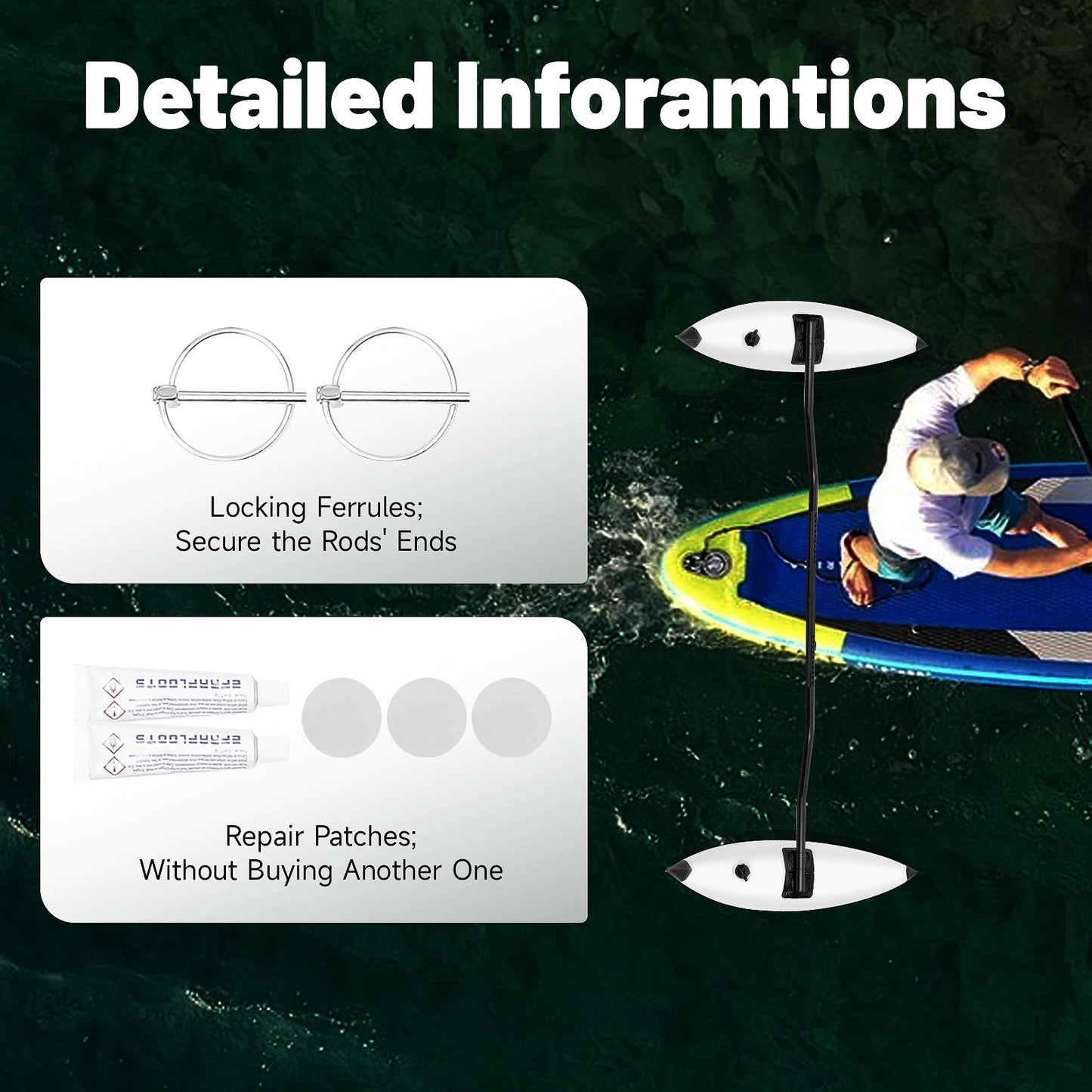 PVC Inflatable Outrigger Float for Kayak and Canoe Stabilizer