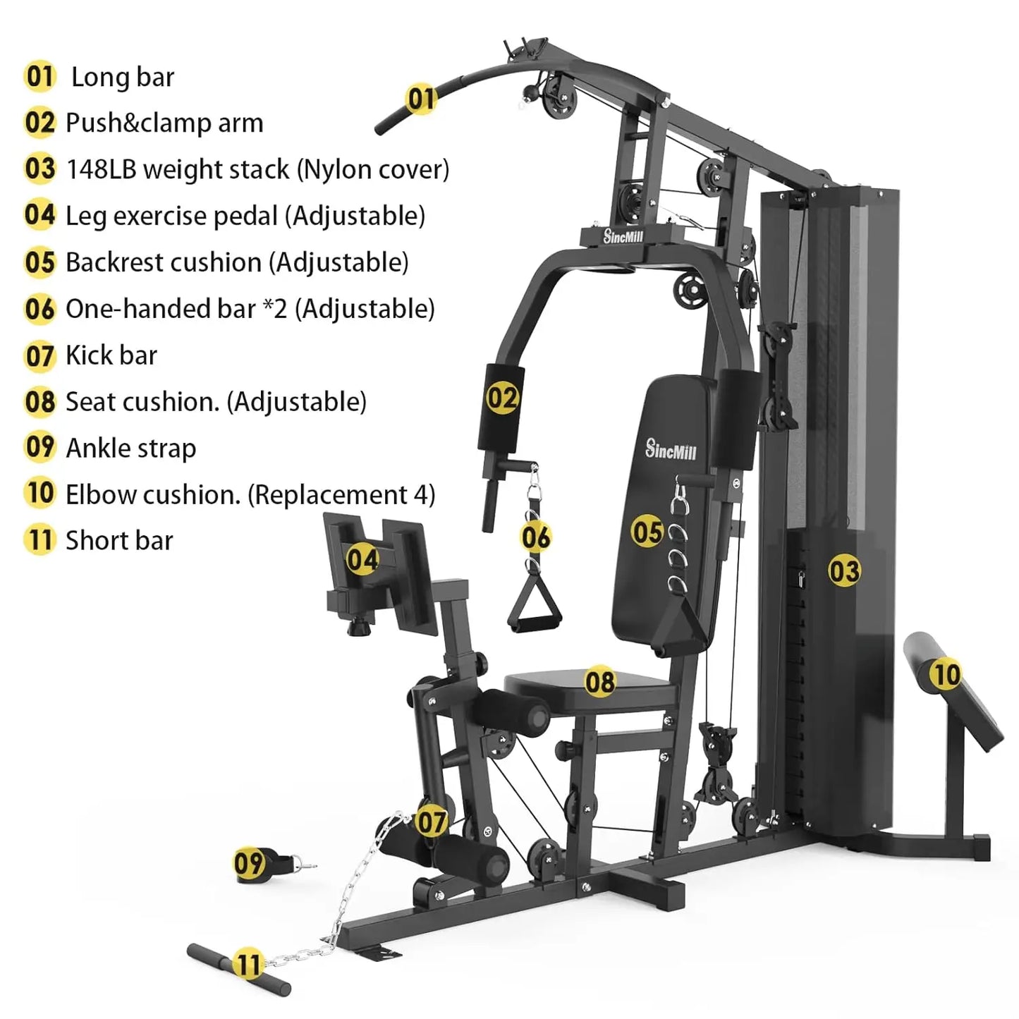 SCM-1148L Multifunctional Home Gym System