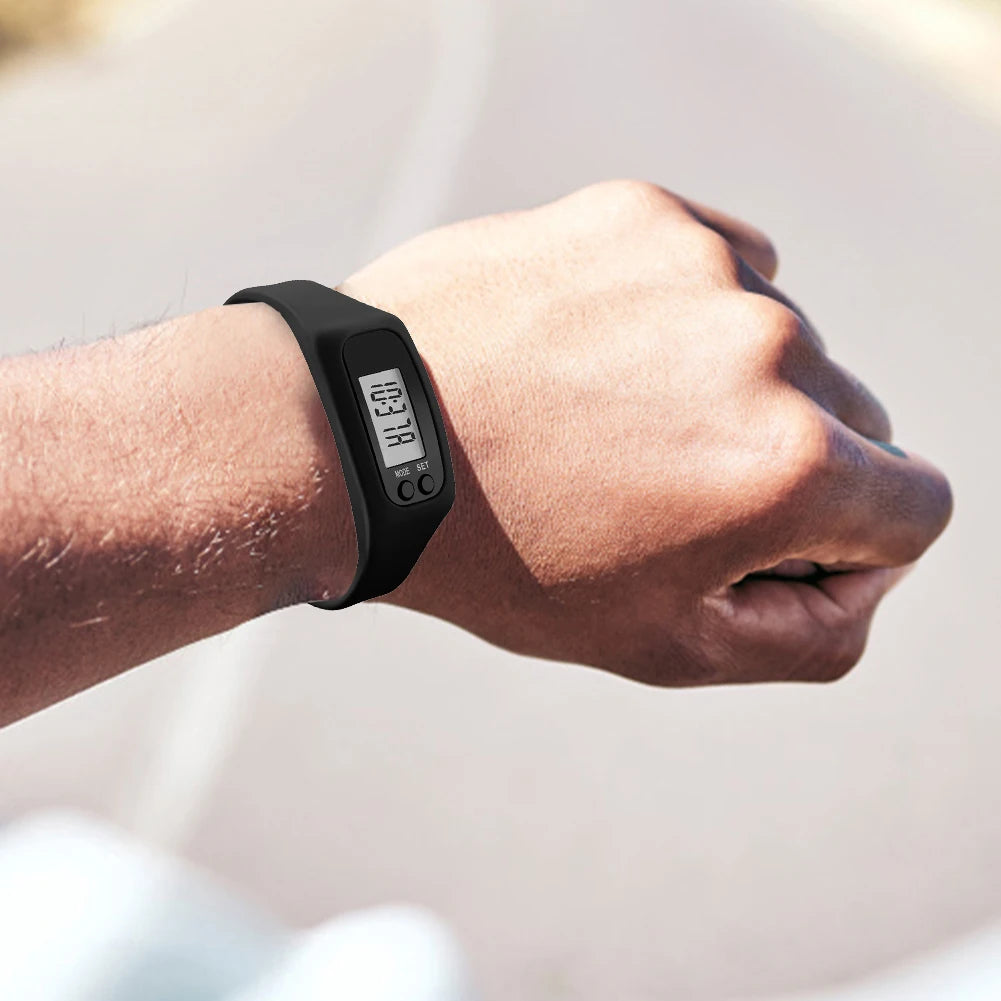 APWIKOGER LED Pedometer Fitness Bracelet With 12 24 Hour Display