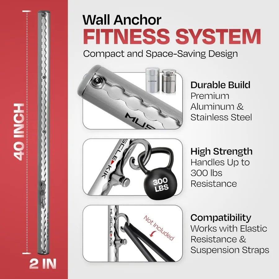 Aluminum Wall Mount Anchor Fitness System For Home Gym