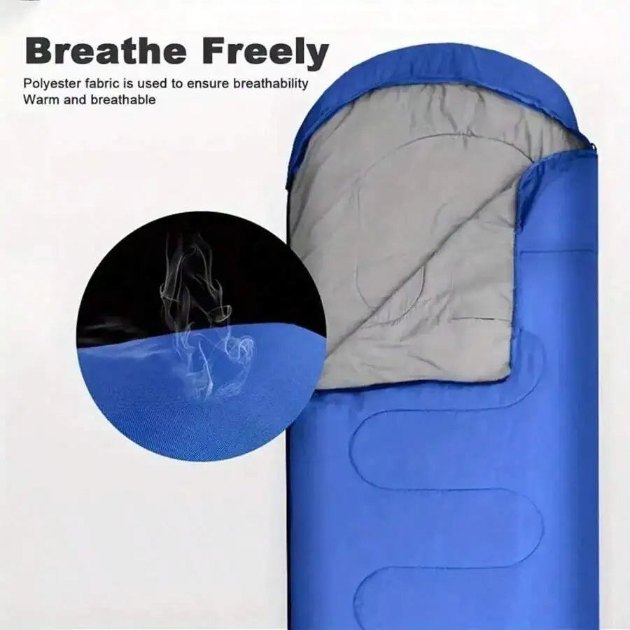 SB300 Lightweight Polyester Sleeping Bag For Adults 5C To 0C Hiking