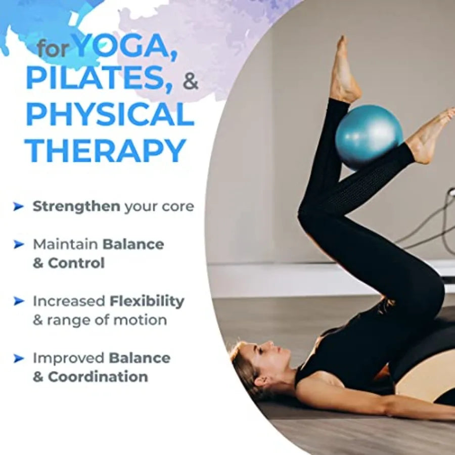 Pilates Ball With Pump For Core Training Stability Yoga And Physical Therapy