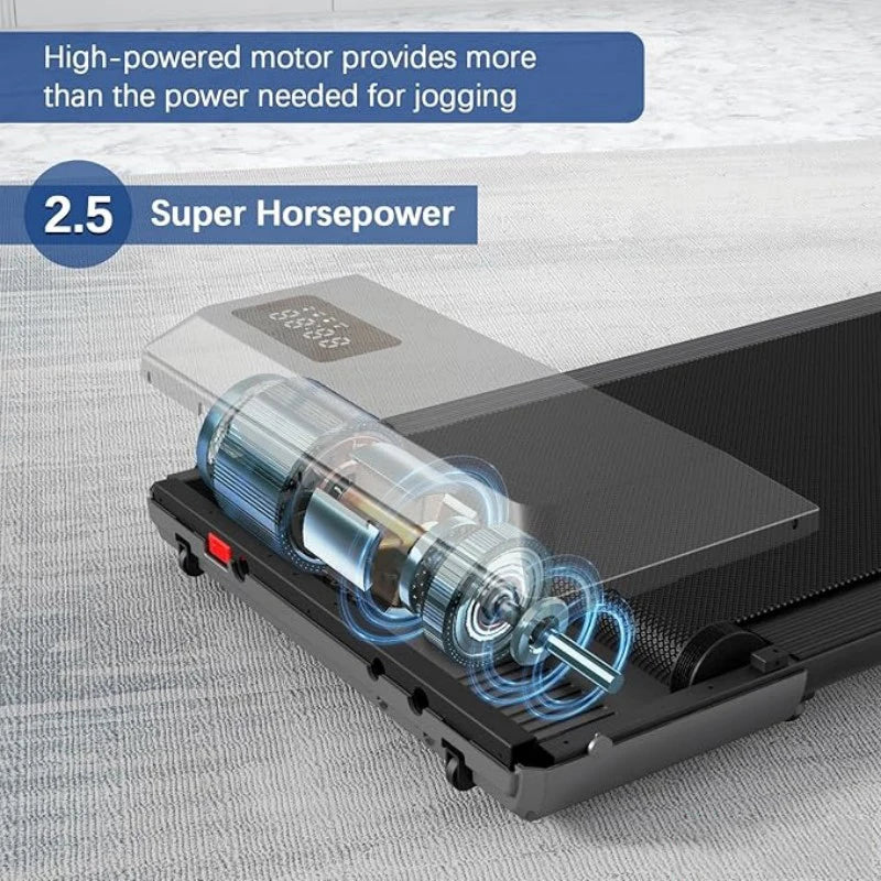 Superun 2in1 Home Treadmill 2.5HP LCD Display Walking Running 300 Lbs Capacity
