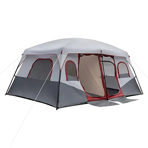 Cabin Tent With Two Doors Waterproof Windproof Family Camping