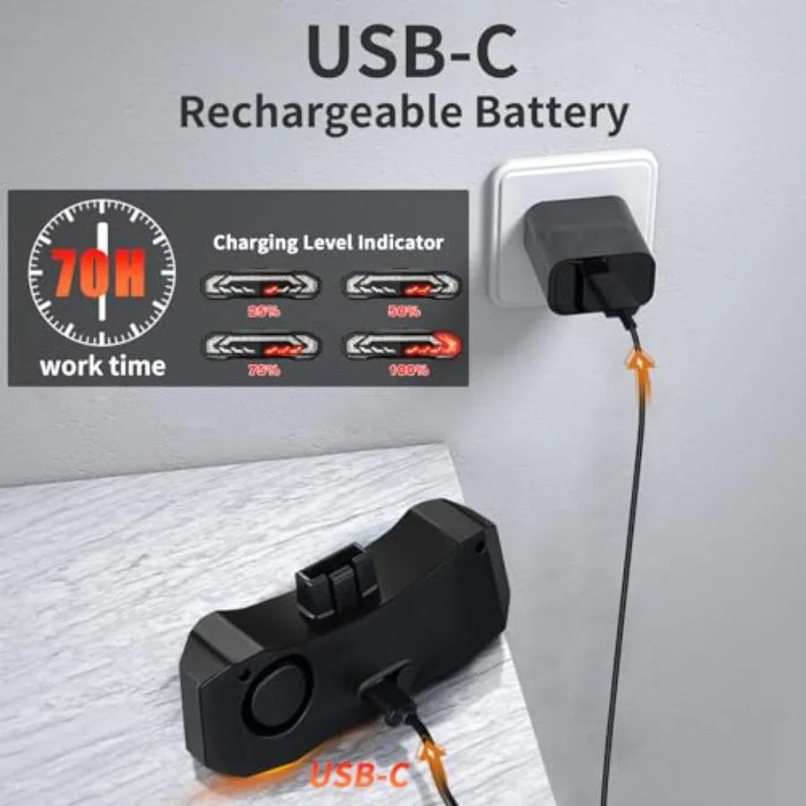 Smart Bike Tail Light With Turn Signals And Remote Alarm