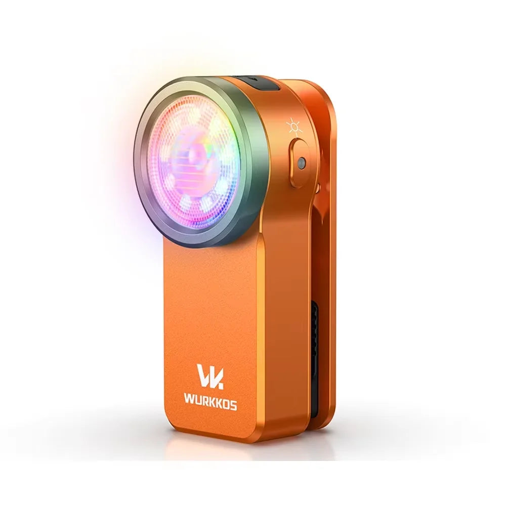 Wurkkos HD03 USB Rechargeable Clip Light, RGB Spotlight Torch