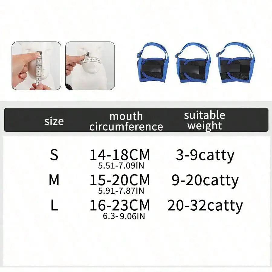 Adjustable Dog Muzzle With Breathable Mesh For Training