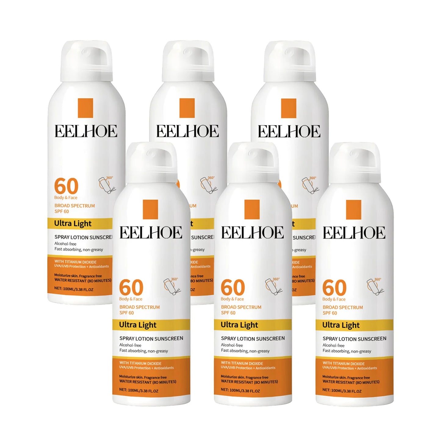 Eelhoe Vitamin E Sunscreen Spray Long Lasting Moisturizing UV Shield