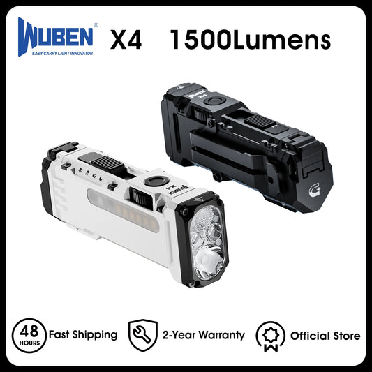 WUBEN X4 EDC Flashlight With RGB Light And Tactical Switch