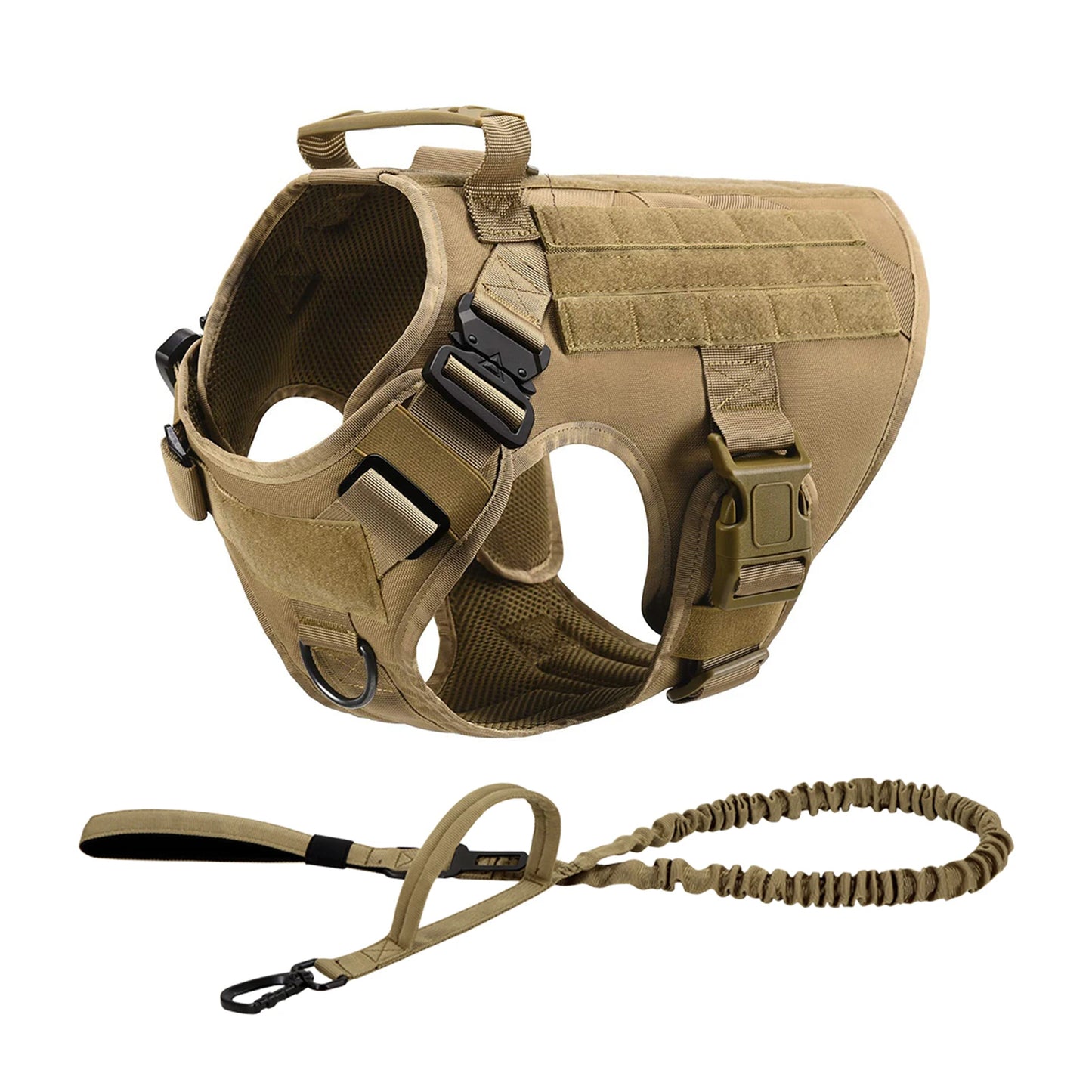 PETRAVEL Tactical Dog Harness Leash Molle Pouches