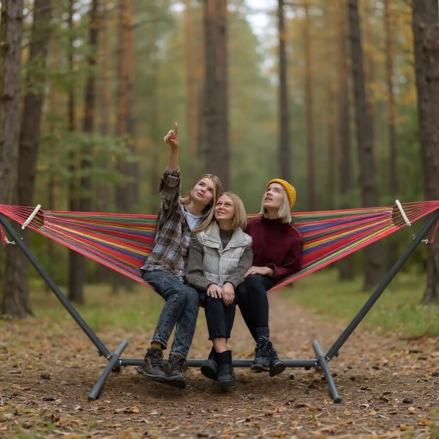 Gyroor Adjustable Stand Hammock 600 Lb Capacity Outdoor Folding Frame