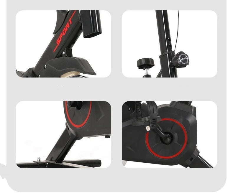 Silent Indoor Spin Bike For Cardio Training, Comfortable Seat