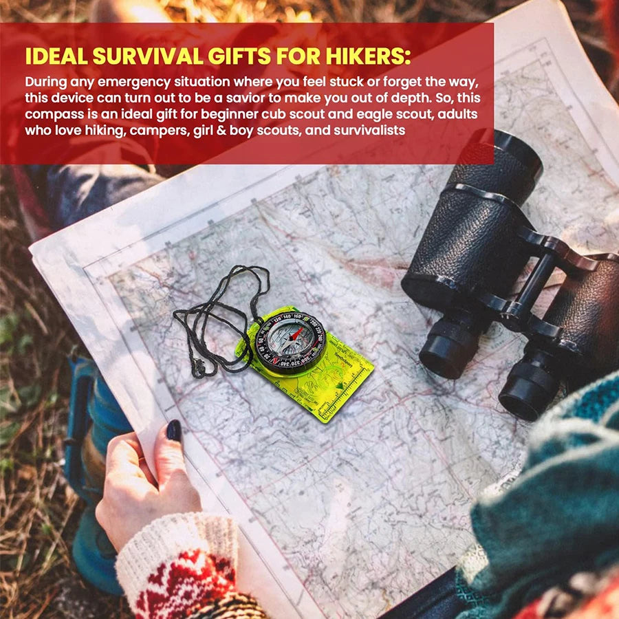 Professional Waterproof Camping Compass for Outdoor Navigation