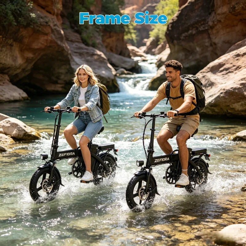 ZEFIORA Z10 Folding Electric Bike With 500W Motor UL2849 Certified