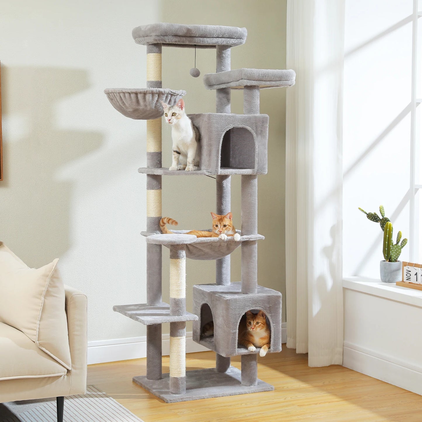 PAWZ Road Five Level Cat Tree Indoor Playground With Scratching Posts