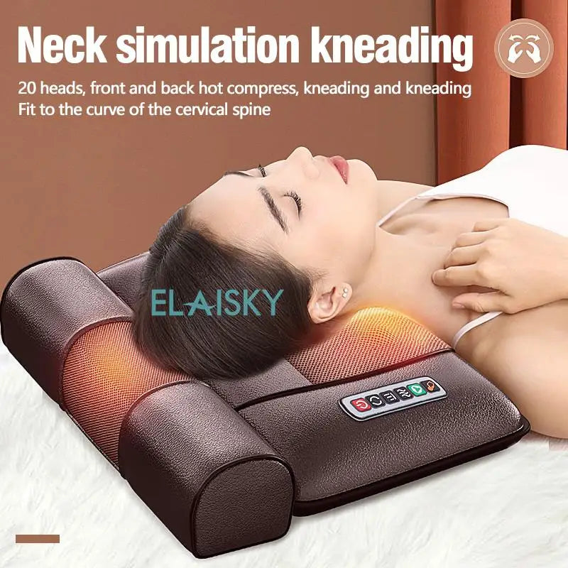 ELAISKY Electric Massage Mattress Cushion With Heating And Infrared Therapy
