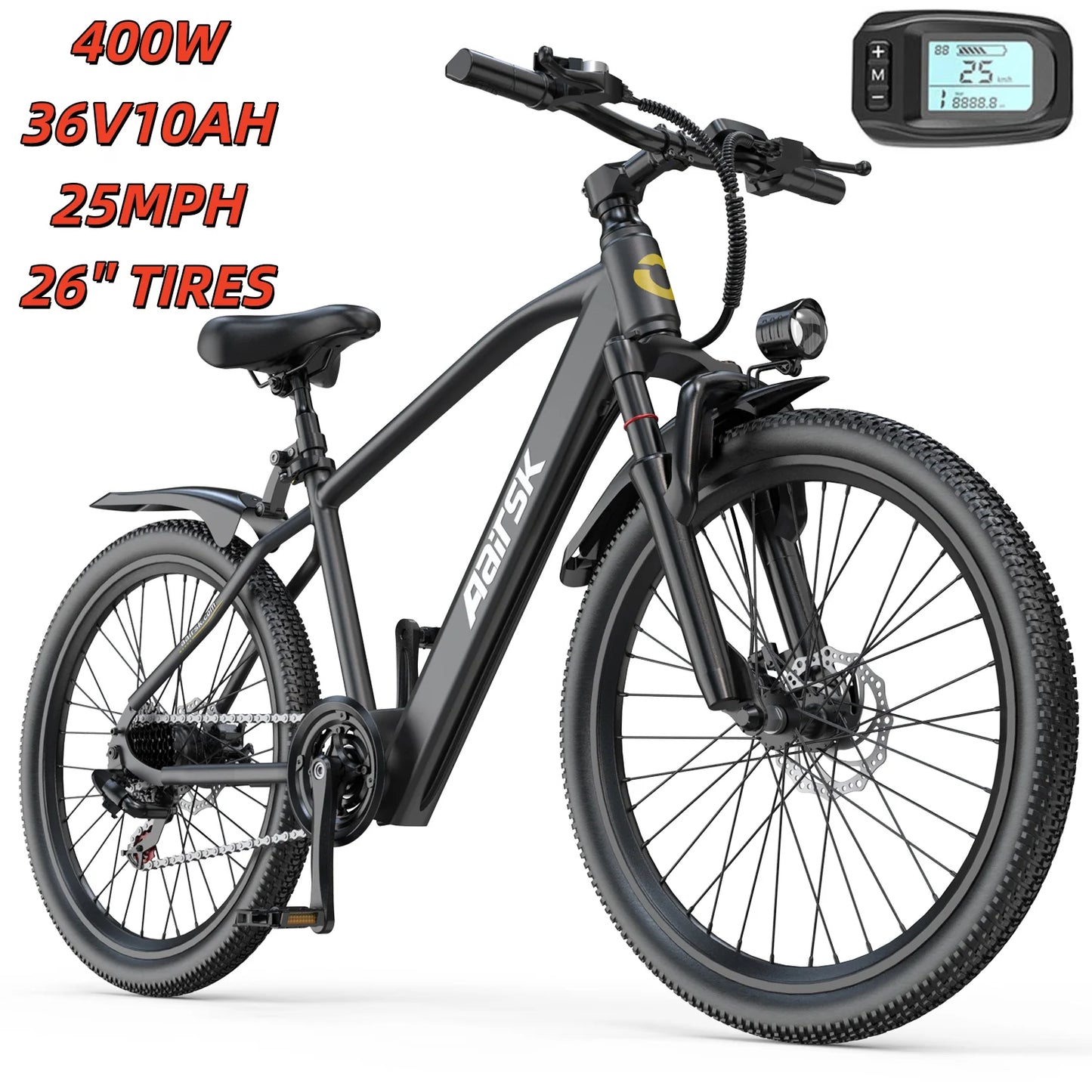 EOEOTWO 1500W Electric Bike 48V 15Ah Fat Tire E-Bike