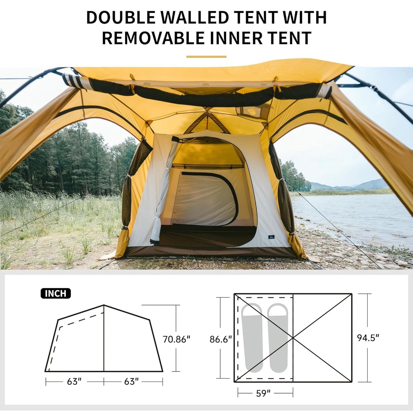 Naturehike Dune Four Season Double Layer Waterproof Camping Tent