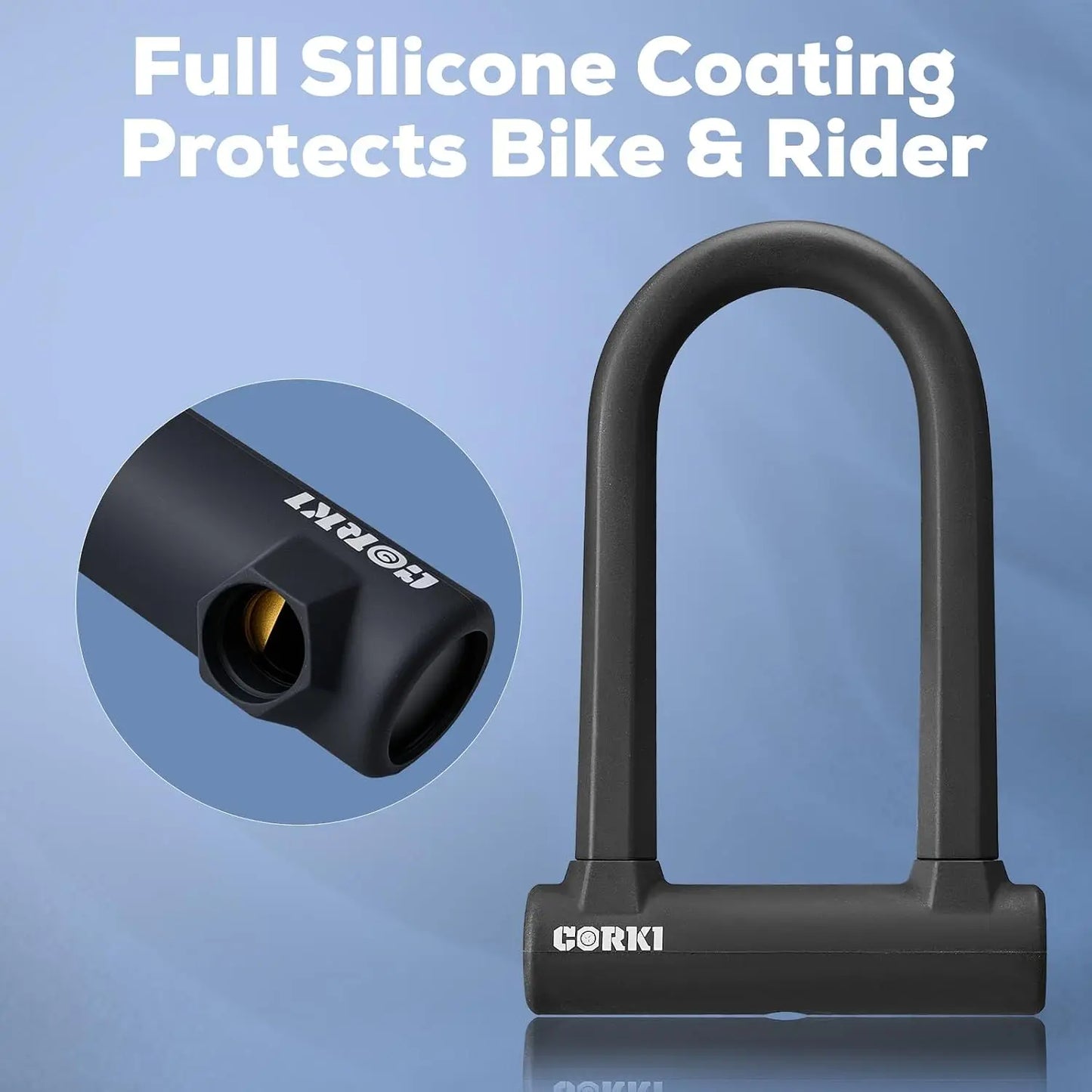 Heavy Duty Bike Lock With 5ft Cable Hardened Steel U Lock