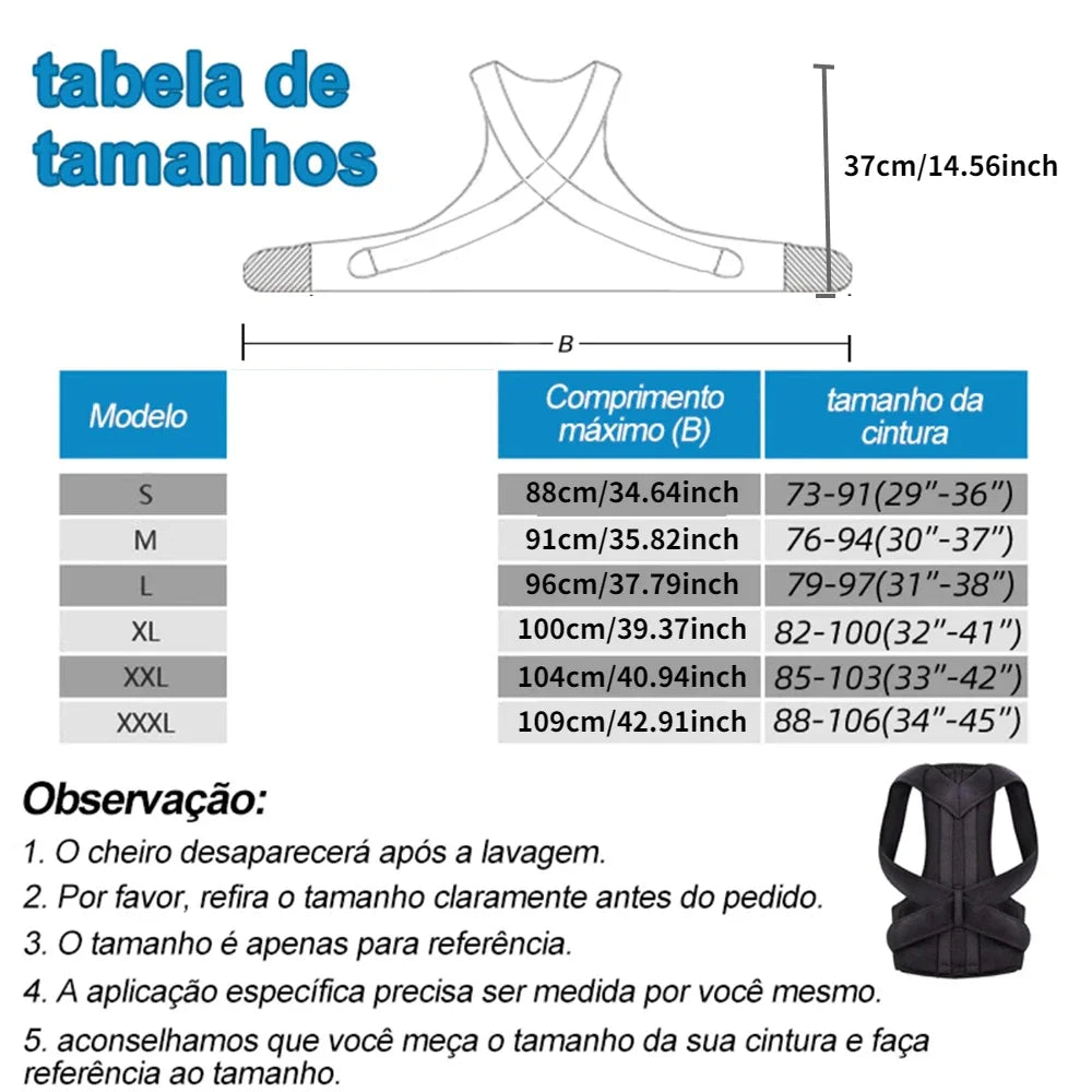 Adjustable Lumbar Belt Posture Corrector Vest With Back Support