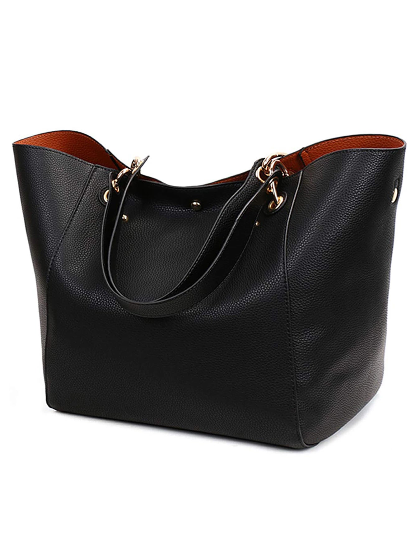 PU Leather Tote Bag For Women Waterproof Shoulder Handbag