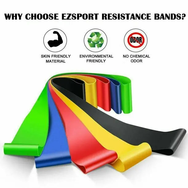 Unbranded Loop Resistance Bands Set Of 5 For Home Workouts